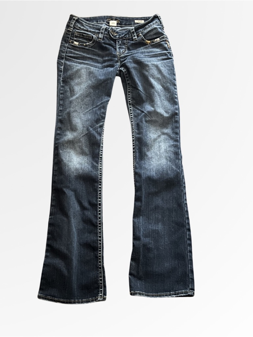 Silver Jeans Bootcut Jeans in Dark Blue Wash